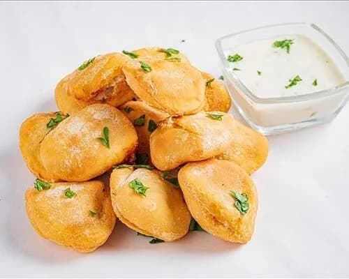 Пельмени с индейкой жареные