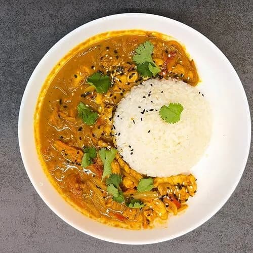 Рис карри с курицей