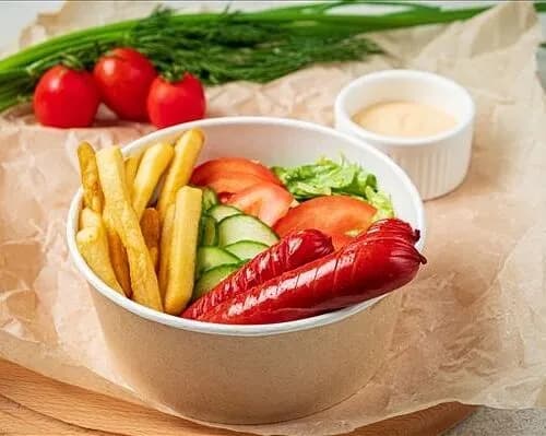 Ланч-бокс с колбасками