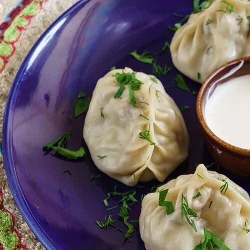 Манты с овощами