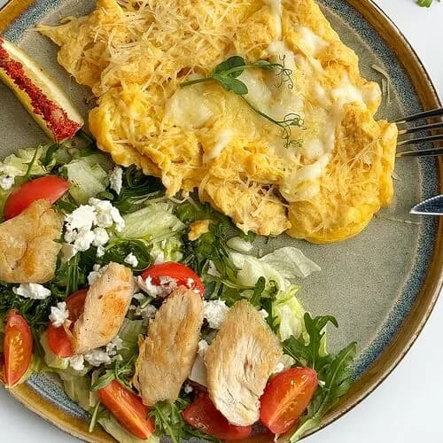 Скрэмбл с цыпленком