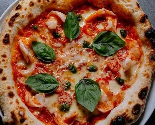 С Креветками и томатами большая