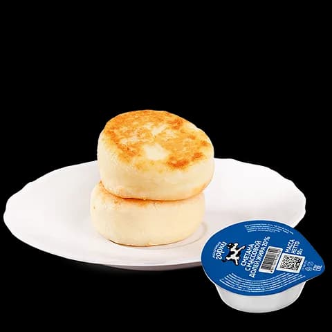 Сырники 2 шт и сметана (50г)