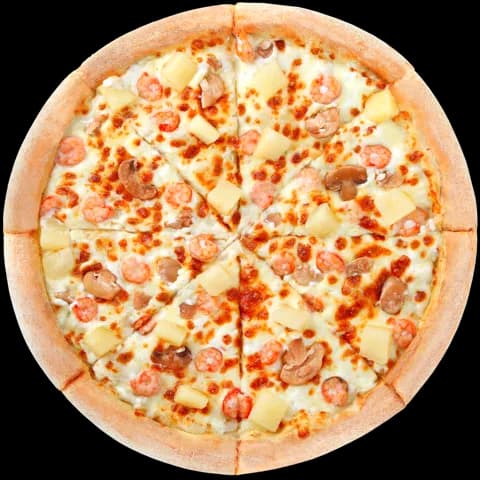 Креветки с ананасами