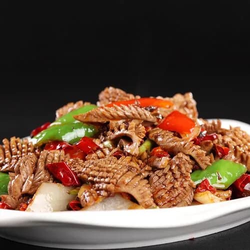 Острые жареные свиные почки