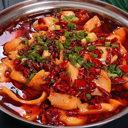 Жареный говяжий желудок в остром соусе