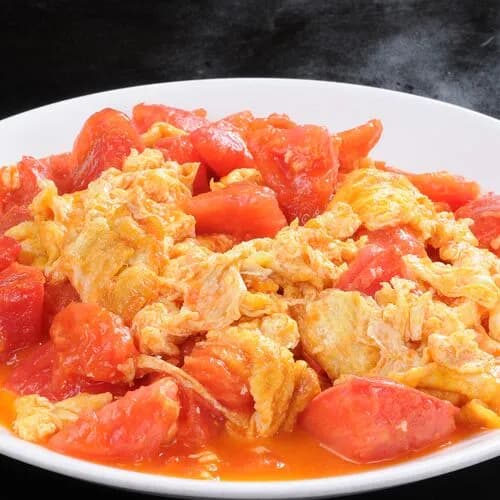 Омлет с помидорами