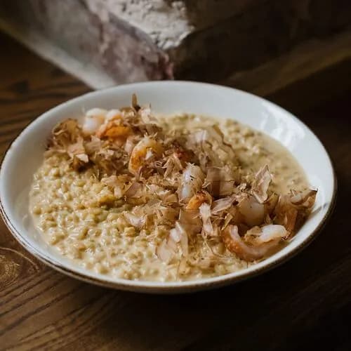 Перловая каша с креветками