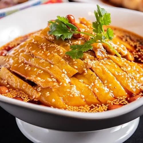 Закуска из окорочка цыпленка в имбирно-соевом соусе