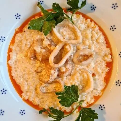 Птитим с морепродуктами