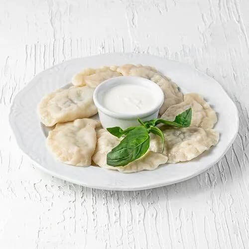 Вареники с моцареллой и беконом