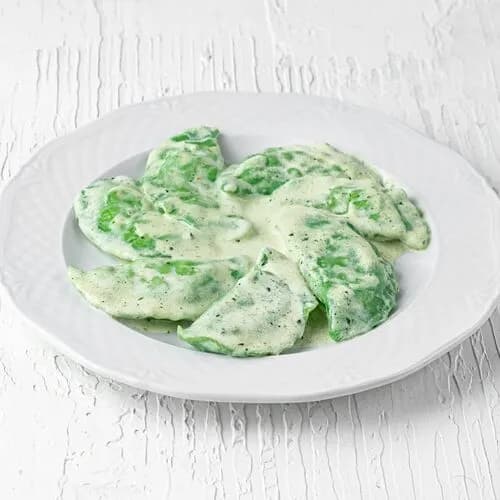 Вареники с копченой курицей, сыром и картофелем