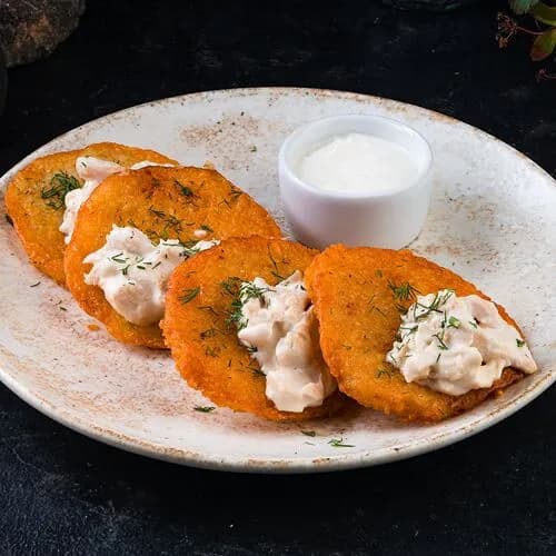 Драники с куриным филе