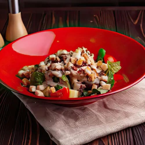 Салат овощной с лаймовым цыпленком