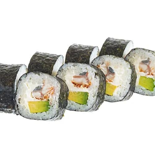 Ролл с угрем, авокадо и сыром