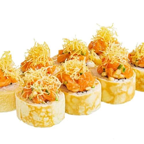 Ролл с острым лососем тартар