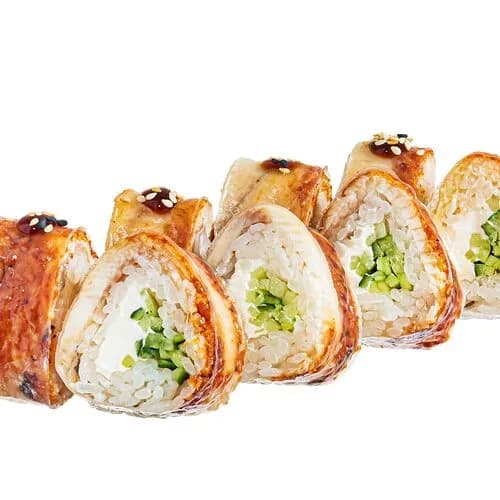 Ролл в рисовой бумаге с угрем