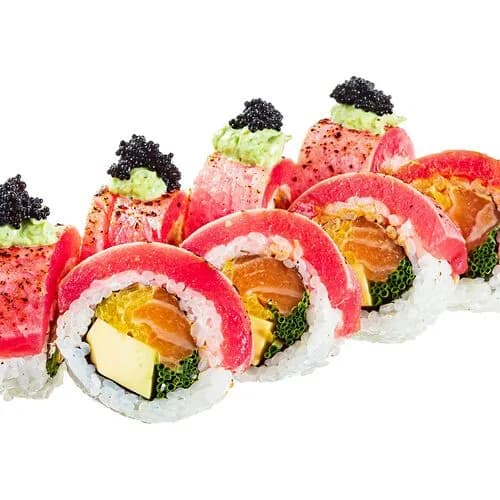 Ролл с тунцом татаки