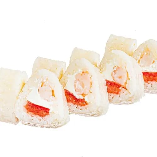 Ролл в рисовой бумаге с креветкой