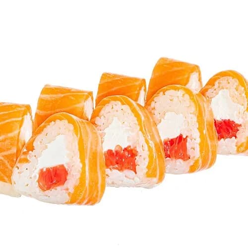 Ролл в рисовой бумаге с лососем