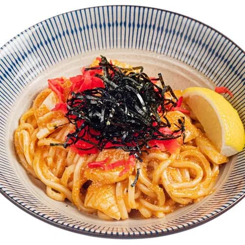 Удон ментайко с кальмаром