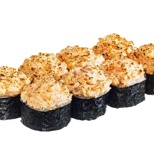 Ролл опаленный с креветкой и морским окунем