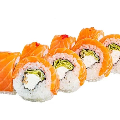 Ролл с копченым лососем и семечками