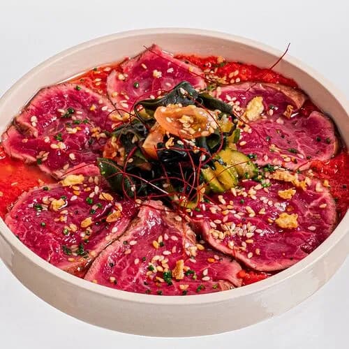 Говядина татаки с соусом Пикл Джинджер