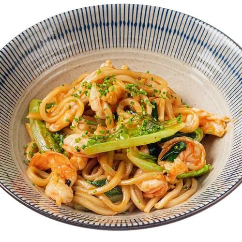 Удон с креветками