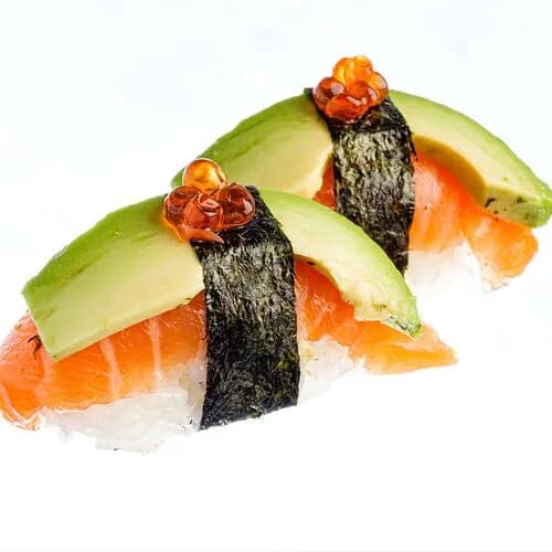 Нигири лосось и авокадо