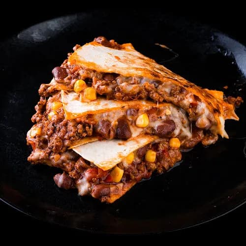 Кесадилья с цыплёнком и беконом