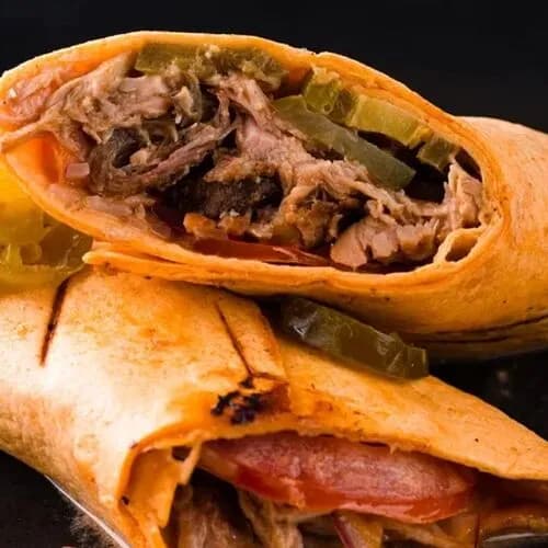Буррито со свиным ребром BBQ из смокера