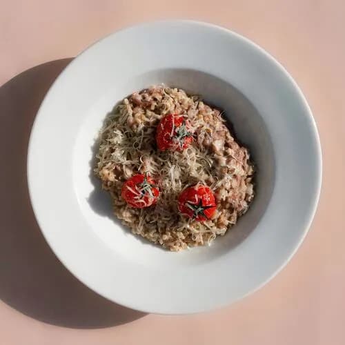 Цельная овсяная каша с томленой говядиной