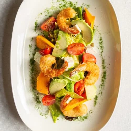 Салат с креветками