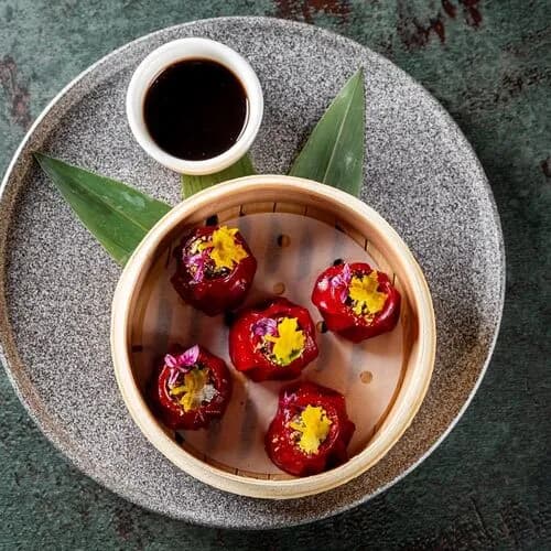 Димсамы с уткой и фуа-гра