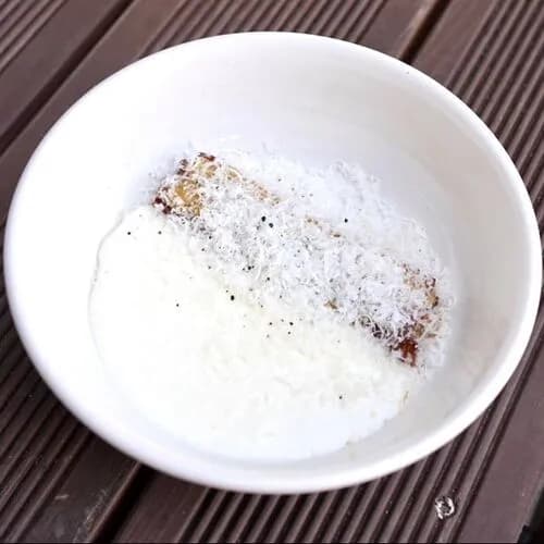 Гратен кимчи с муссом пармезан