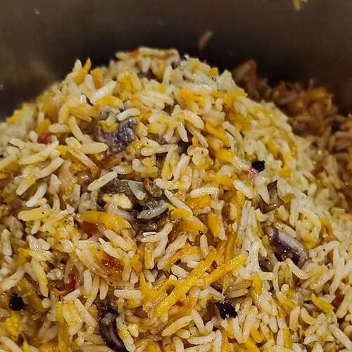 Плов с морепродуктами