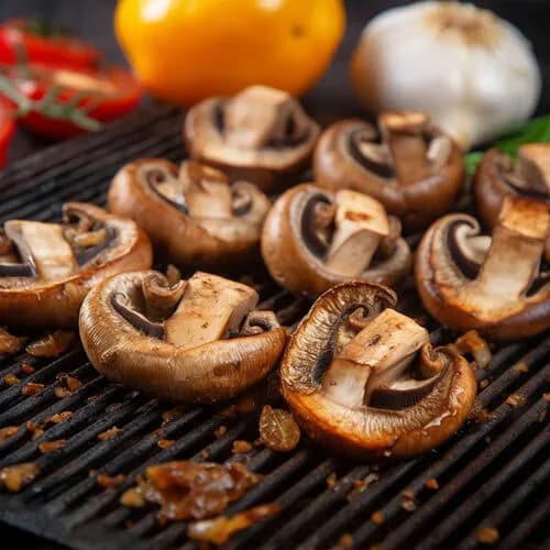 Шампиньоны на мангале