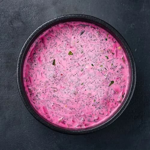 Суп холодник с горячей картошкой