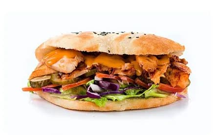 Донер карри в пите с курицей