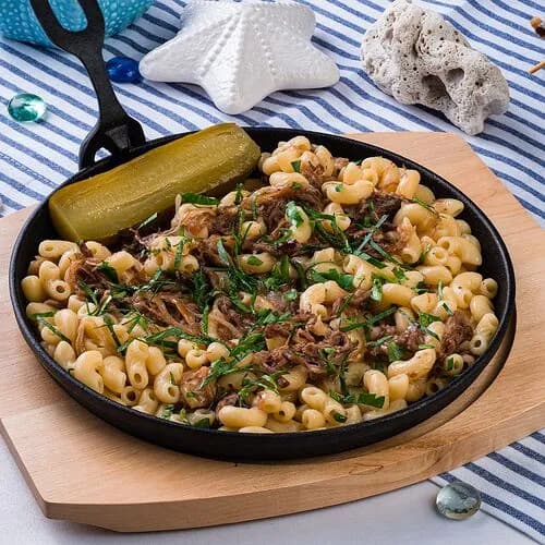Макароны по-флотски с говядиной