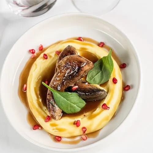 Язык ягненка с картофельным пюре