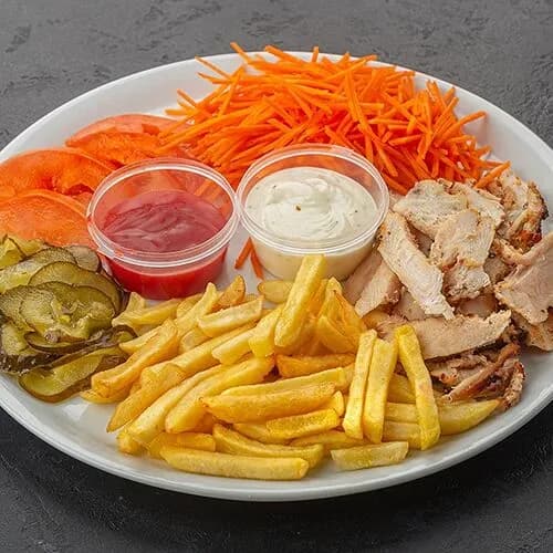 Курица на тарелке