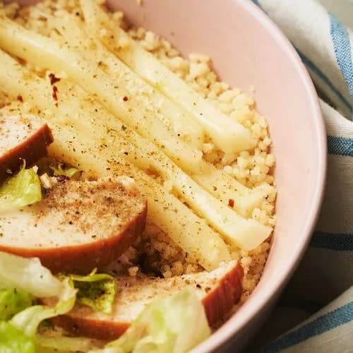 Кускус с цыпленком и моцареллой