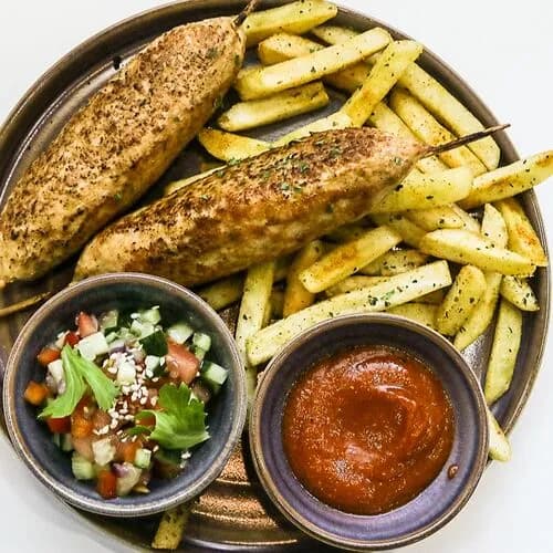 Куриный кебаб с картофелем