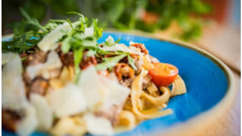 Tagliatelle z polędwicą wołową