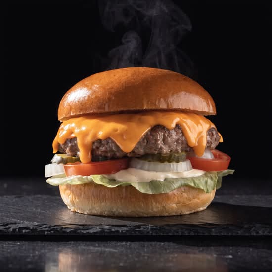 Burger Cheddar Square