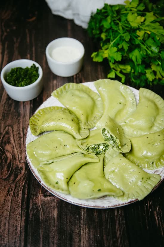 Pierogi Ze Szpinakiem i Serem