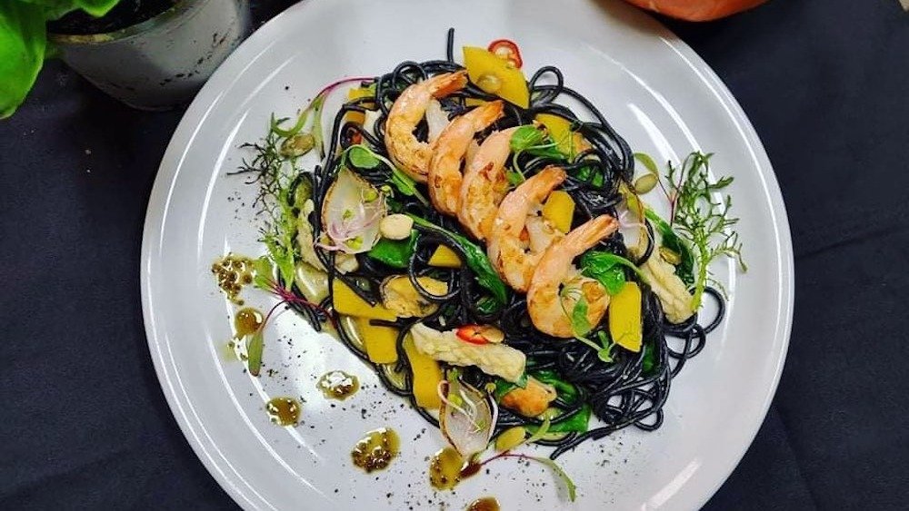 Spaghetti nero al frutti di mare
