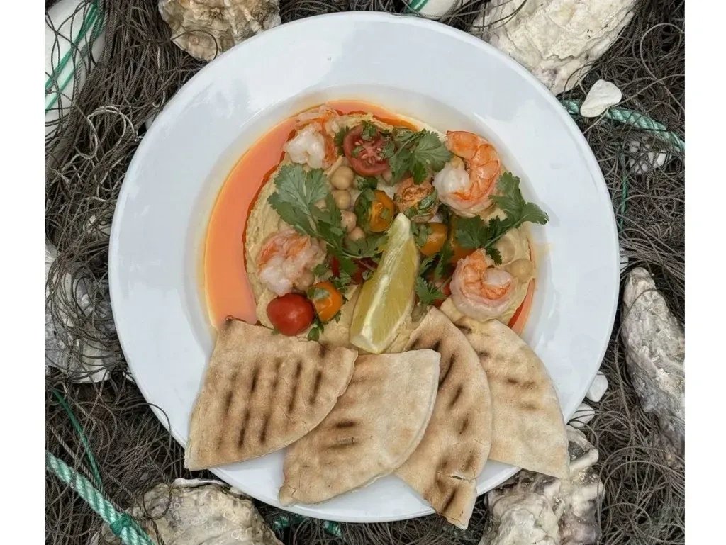 GL Nasz domowy hummus z krewetkami